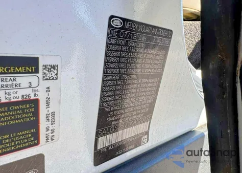 2019 Land Rover Range Rover Hse из США, поврежденный, VIN SALGS2SV1KA520033